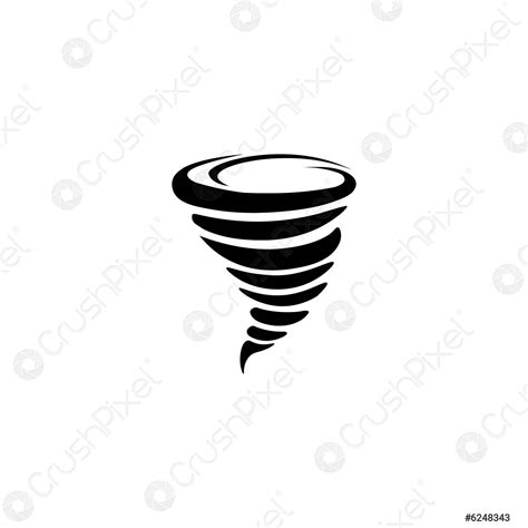 Tornado Symbol Vector Illustration Stock Vector 6248343 Crushpixel