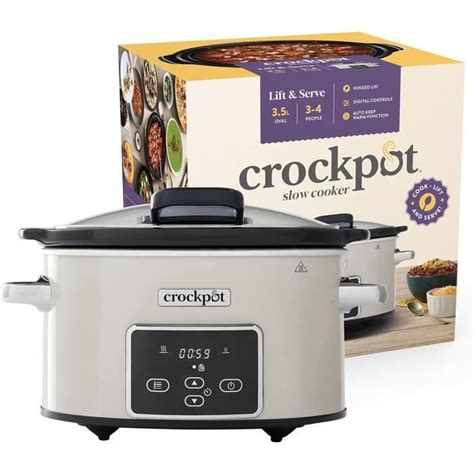 Crockpot Mijoteuse Lectrique Programmable Avec Couvercle Charni Re