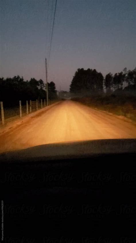 Ugc Driving Country Dirt Road At Night By Stocksy Contributor