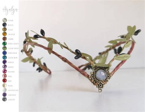 Woodland Elf Tiara Elven Headpiece Fairy Crown Festival Etsy