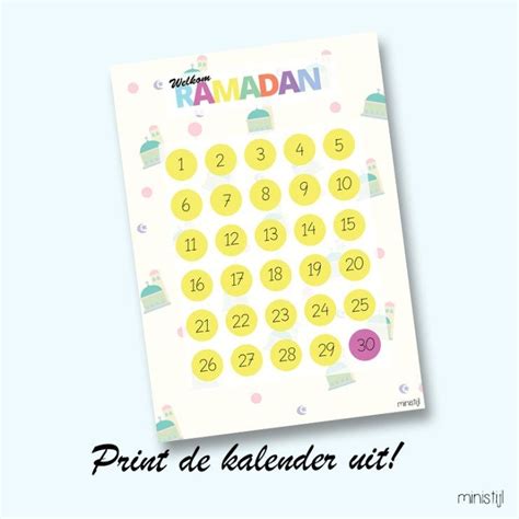 Ramadan Kalender Maken Printable Ministijl Ramadan Activiteiten