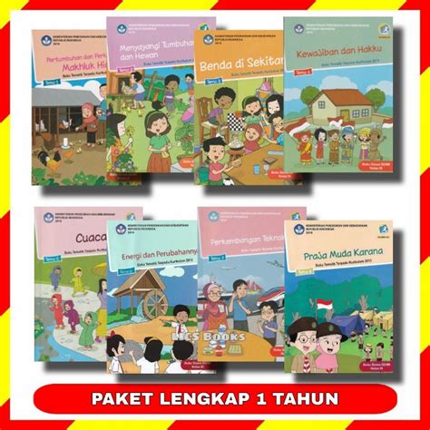 Jual Paket Buku Tematik Untuk 1 Tahun Sd Kelas 3 Tema 12345678 Revisi