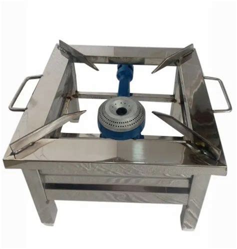 10 Inch Stainless Steel Square Commercial Gas Bhatti For Cooking