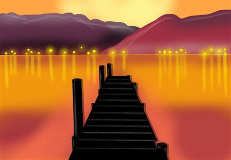 Download Sunset Bridge Pattern Royalty Free Stock Illustration Image