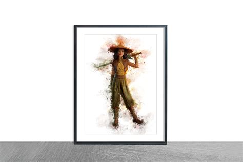 Disney Raya Watercolour Effect Wall Art Print Raya and the - Etsy