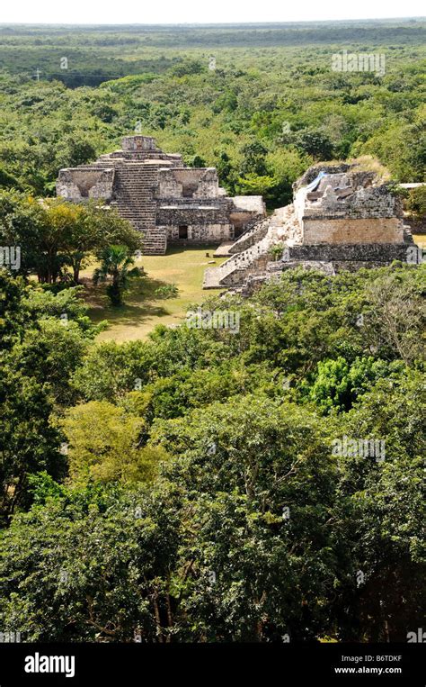 Ancient Mayan Ruins At Ek Balam Near Valladolid Yucatan Mexico Stock