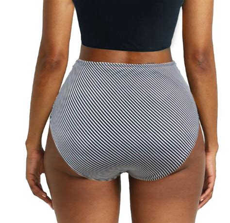 High Waist Stripes Swimwear Bikini Set On Storenvy