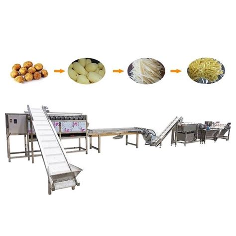 Fully Automatic Industrial Frozen French Fries Production Line Cassava