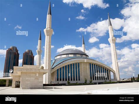 Ahmet Hamdi Akseki Mosque,. New and modern mosque of the capital city ...