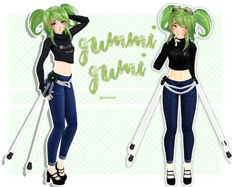 Gummi Gumi Mmd Model Download By Pikagum Model Gummies Vocaloid