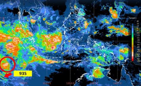 Bibit Siklon Tropis 93S Muncul Di Barat Daya Sumatra Waspada Hujan