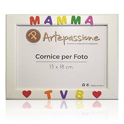 Cornici Per Foto In Legno Con La Scritta Mamma TVB E Decorata Con