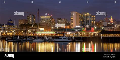 Oakland Night Panoramic skyline Stock Photo - Alamy