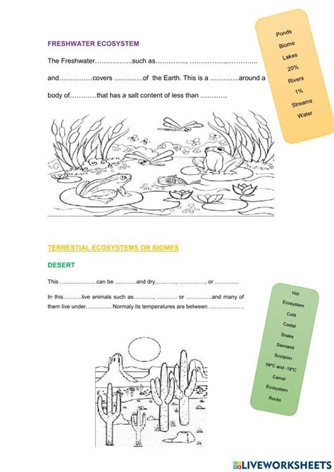 Biomes and Ecosystems - Worksheets Library