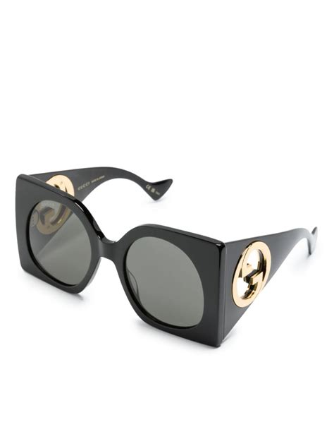 Gucci Eyewear Oversize Square Frame Sunglasses Black Farfetch