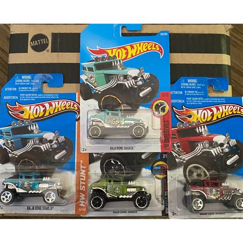 Hot wheels BAJA Bone Shaker 絕版 骷髏頭 大腳 皮卡 經典 老卡 蝦皮購物