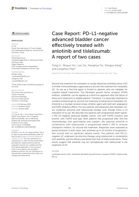 PDF Case Report PD L1 Negative Advanced Bladder Cancer Effectively