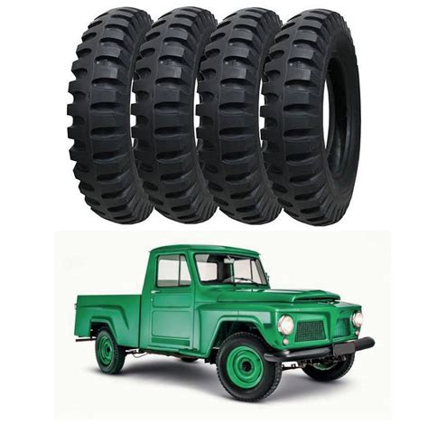 Jogo Pneu Militar Pirelli Anteo 650 X 16 Picape F75 Willys Ford Jg 4un Jeep Militar Peças