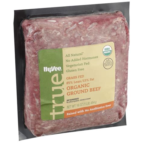 Hy Vee True Grass Fed 85 Lean Organic Ground Beef Hy Vee Aisles Online Grocery Shopping