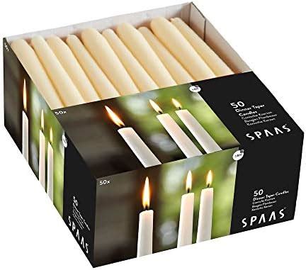 Spaas Festilux Dinner Candles Mm Hours Beige Amazon