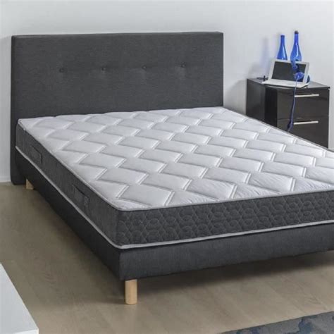 DEKO DREAM Ensemble matelas sommier bois massif et tête de lit 140 x