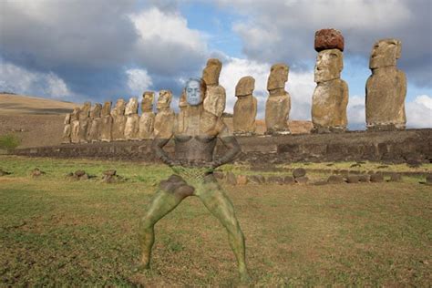 Portraits Of A Man Blending Into World Landmarks