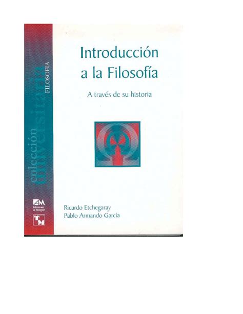 Lectura Previa Introduccion A La Filosofia A Traves De Su Historia