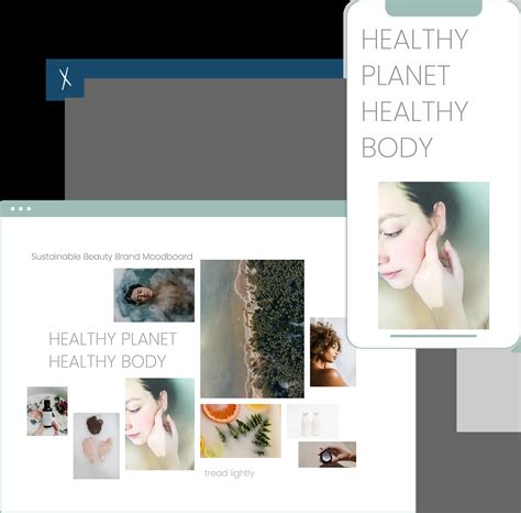 sustainable brand mood board template xtensio