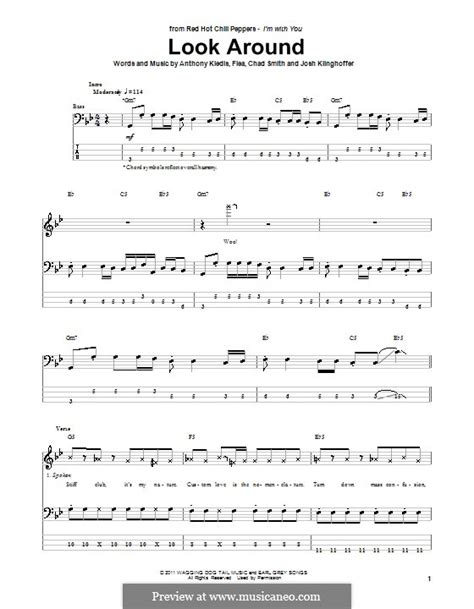 Look Around Red Hot Chili Peppers By Flea A Kiedis C Smith J Klinghoffer On Musicaneo