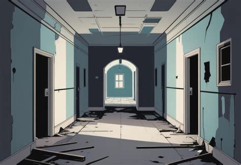 Premium AI Image | A creepy abandoned asylum with echoing screams
