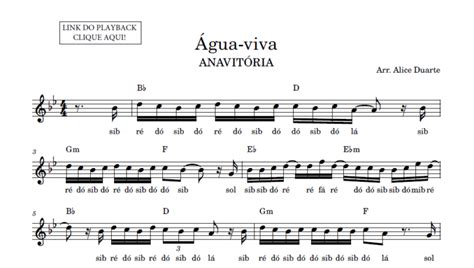 Letra De Anavitória Aguei - Água-viva – Partitura Facilitada - (ANAVITÓRIA)
