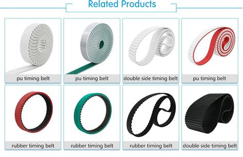 Power Transmission Htd M Industrial Pu Timing Belt With Red Rubber