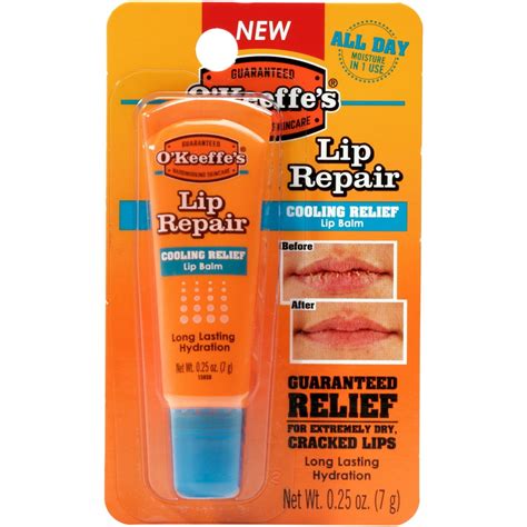 O'Keeffe's Lip Repair Cooling Relief Lip Balm Tube- - Walmart.com ...