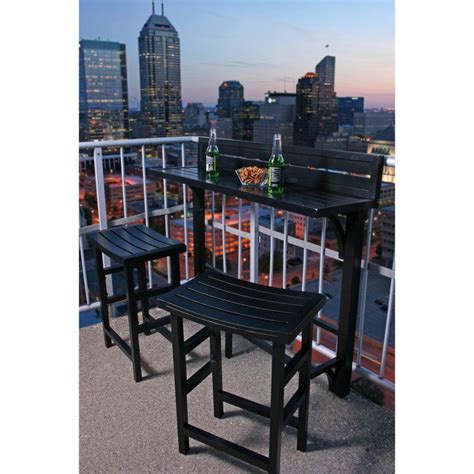 Outdoor Miyu Furniture Balcony Bar Height Bistro Set 7911 Balcony