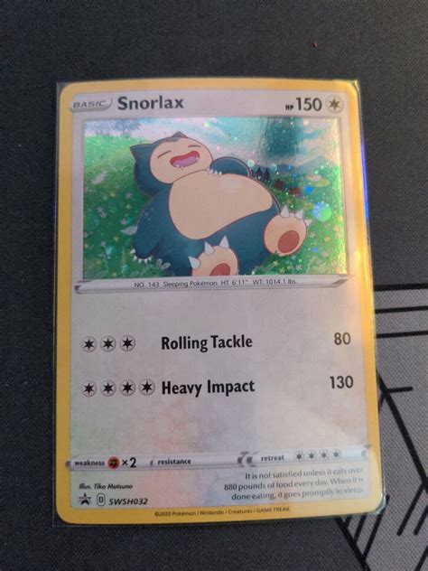 Pok Mon Tcg Snorlax Swsh Black Star Promo Swsh Holo Promo Values Mavin