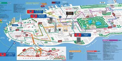 Hop on hop off New York map - New York hop on hop off bus route map ...