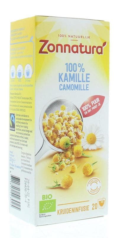 Kamille Thee 100 Zonnatura 20st De Gezondheidslijn