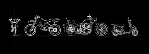 Motorcycles Several DWG Block For AutoCAD Designs CAD