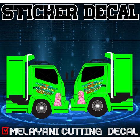 Jual Sticker Decal Cutting Pintu Samping Truk Canter Shopee Indonesia