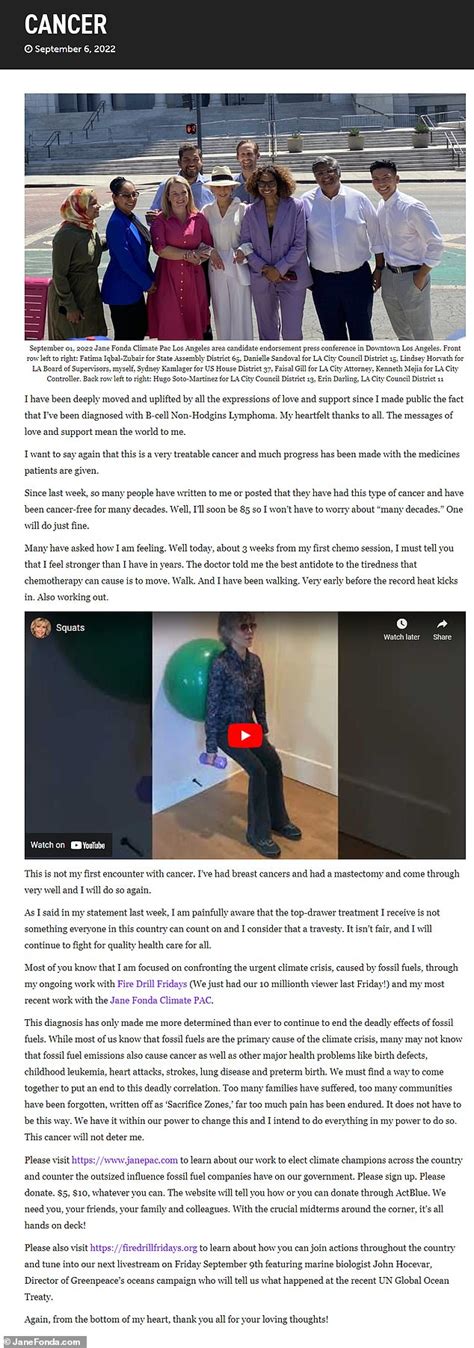 Jane Fonda 84 In First Public Engagement Since Cancer Reveal Hot Lifestyle News