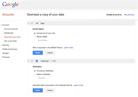 How To Export Your Gmail And Google Calendar Data - Among Tech