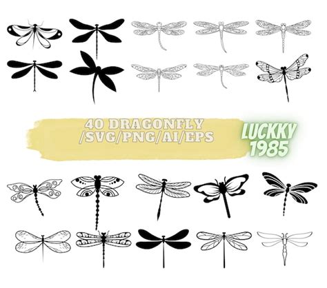 40 Dragonfly Svg Dragonflies Svg Ai And Pdf Downloadable Etsy Australia