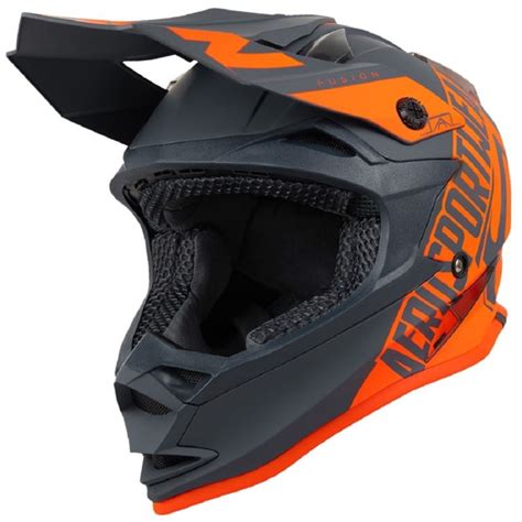 Capacete Asw Fusion Sawn Laranja Cinza Grid Motors