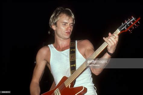 Photo of POLICE and STING, Sting performing live onstage, playing ...