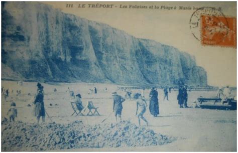 Les Falaises Et La Plage Mar E Basse Cartes Postales Du Tr Port