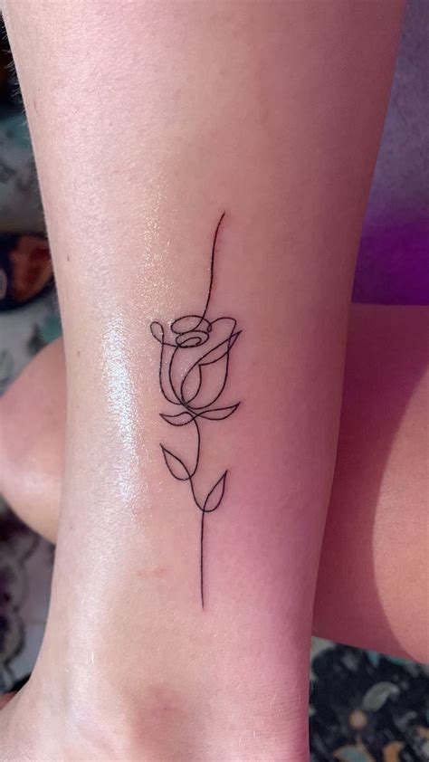 One line rose tattoo🌹 in 2023 | Birth flower tattoos, Tattoos for women ...