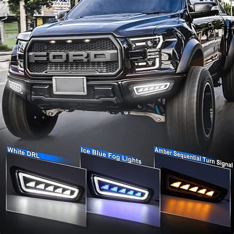 Ford Raptor Fog Lights With Ice Bluewhite Raptor Bumper Lights Amber