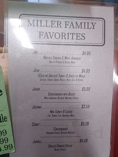 Menu for Miller's Bakery & Deli in Woodlawn, VA | Sirved