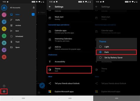 How to enable dark mode on Outlook for Android - Pureinfotech