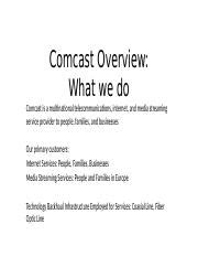 Alex Lee MBA 540 Module 3 Comcast Overview Pptx Comcast Overview